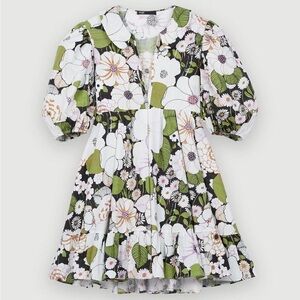 Maje Floral Puff Sleeve Dress